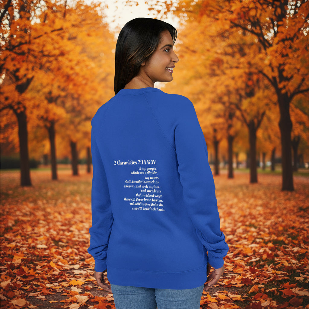 Fleece Raglan Sweatshirt 2 Chronicles 7:14