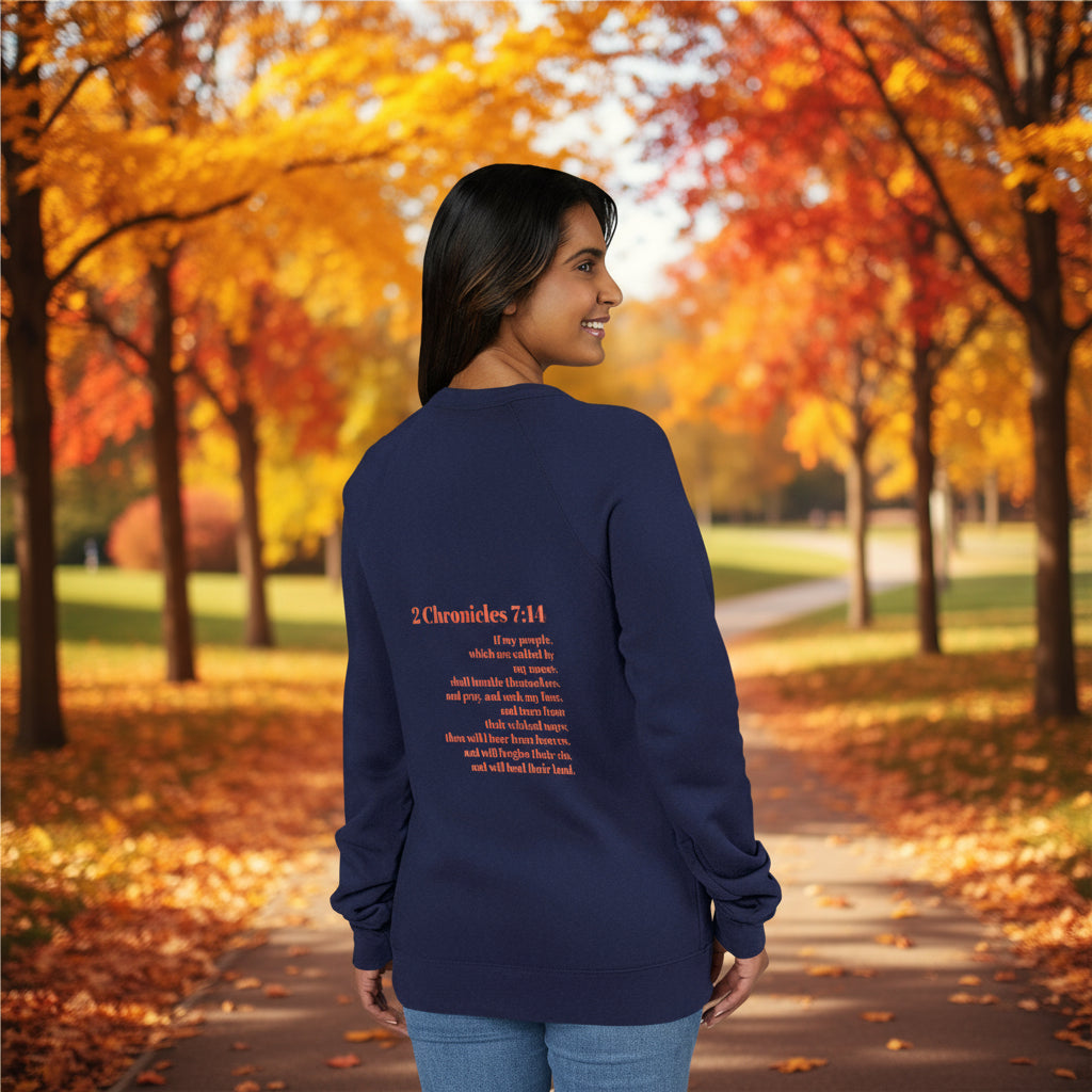 Fleece Raglan Sweatshirt 2 Chronicles 7:14