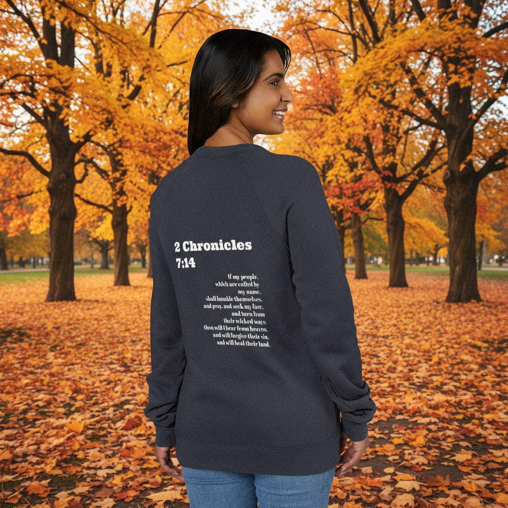 Fleece Raglan Sweatshirt 2 Chronicles 7:14