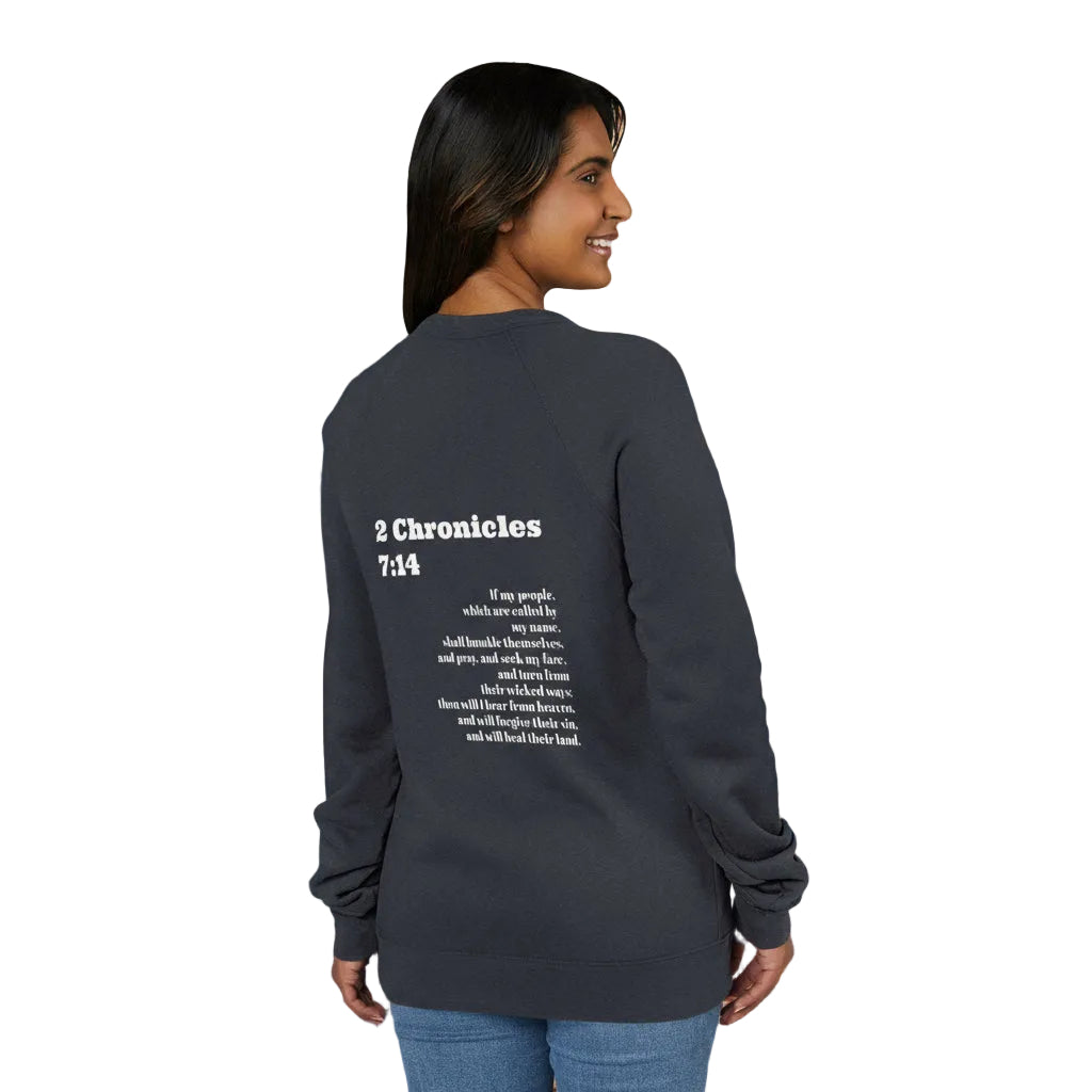 2 Chronicles 7:14 Fleece Raglan Sweatshirt