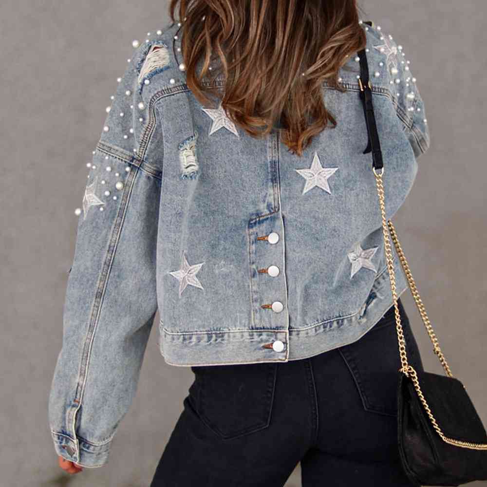 Beaded Denim Jacket