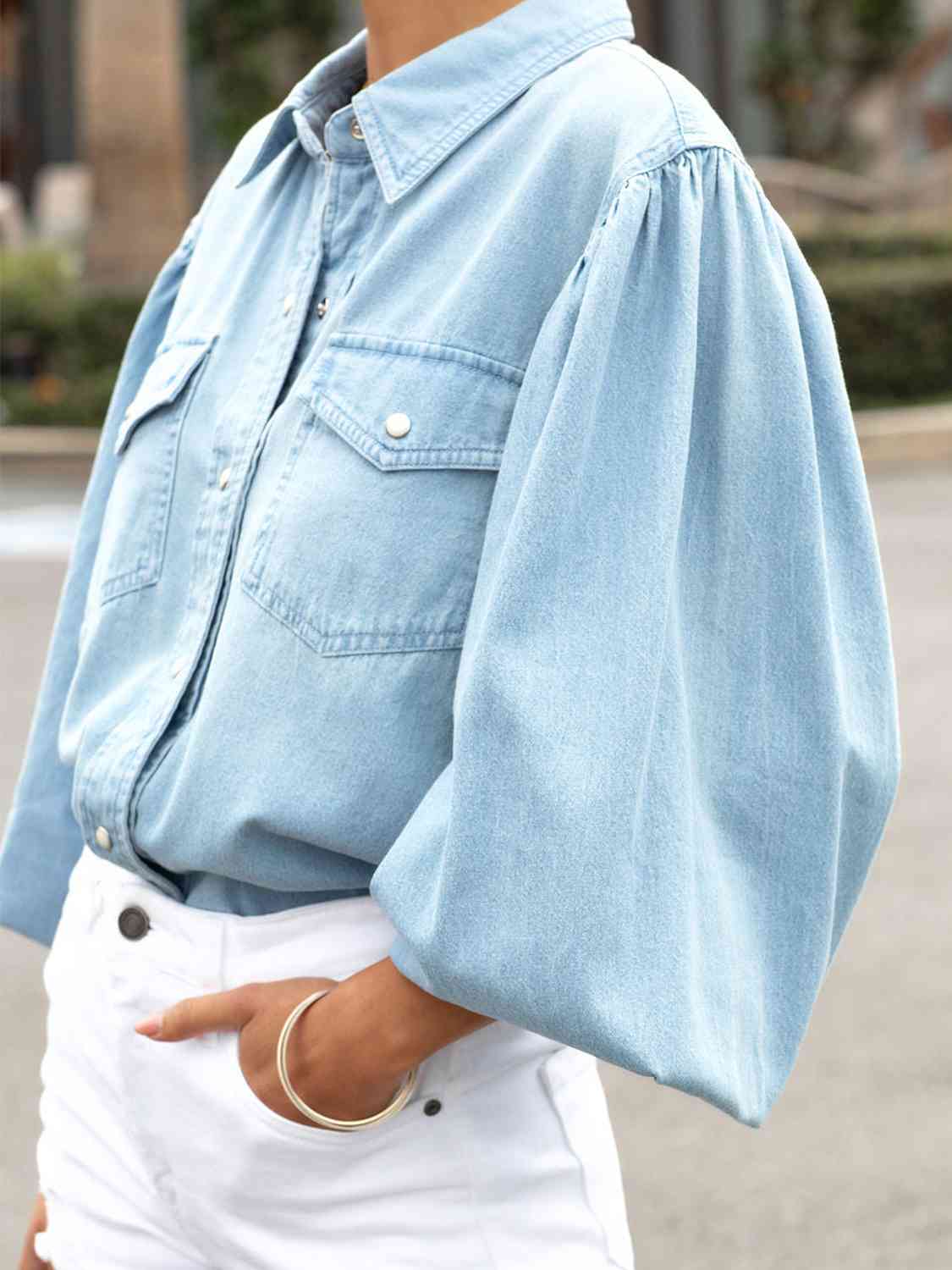Snap Down Denim Shirt