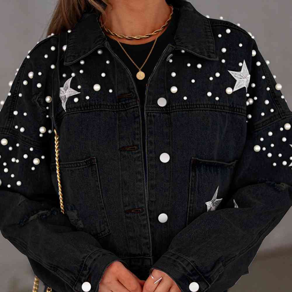 Beaded Denim Jacket