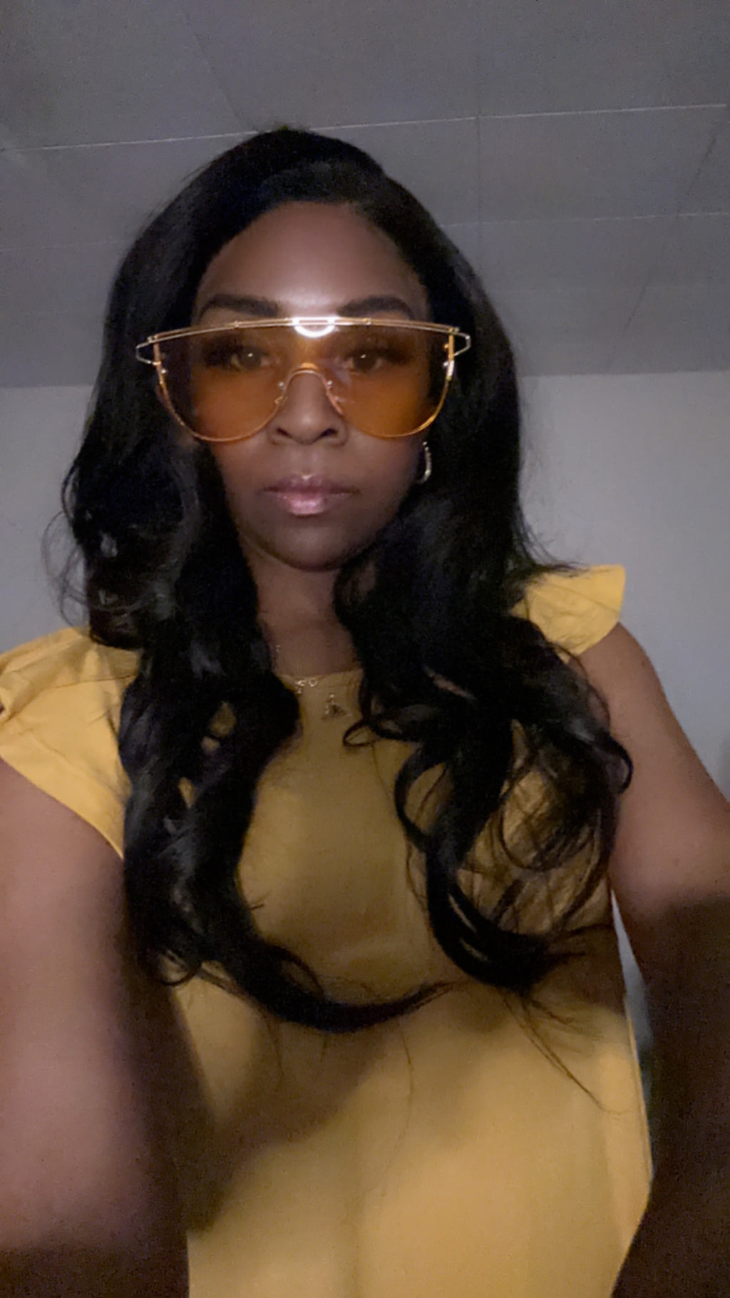 Mustard flare dress with pockets