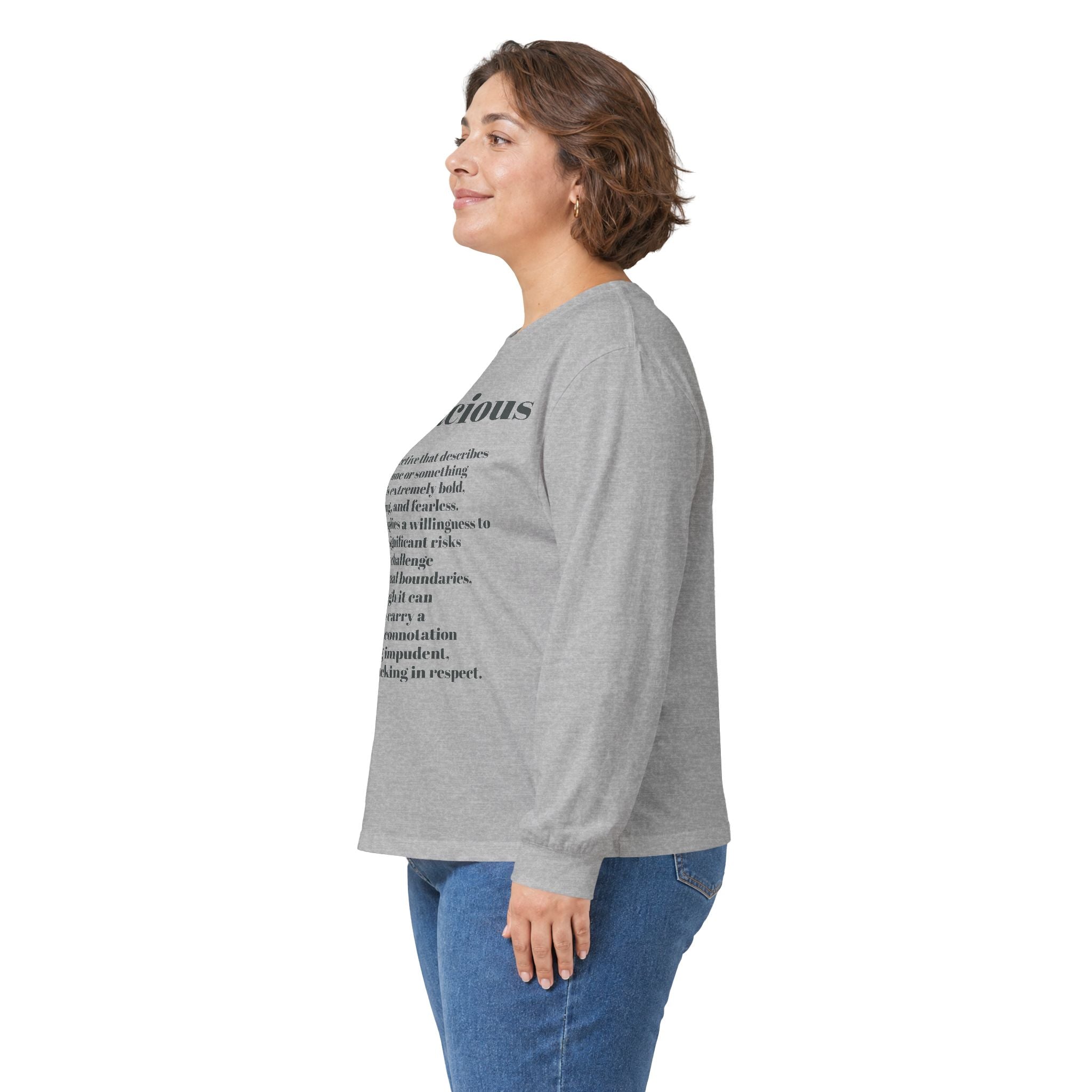 Audacious Long Sleeve Tee — "Audacious in God" Inspirational Faith Shirt