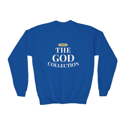 Youth Crewneck Sweatshirt - "The God Collection" with Psalm 127:3 Back (Kids Christian Pullover)