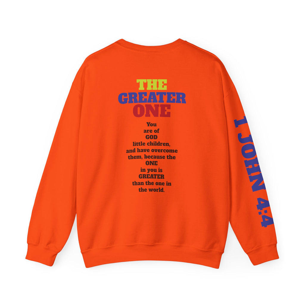 The God Collection sweatshirt | 1 John 4:4 scripture crewneck