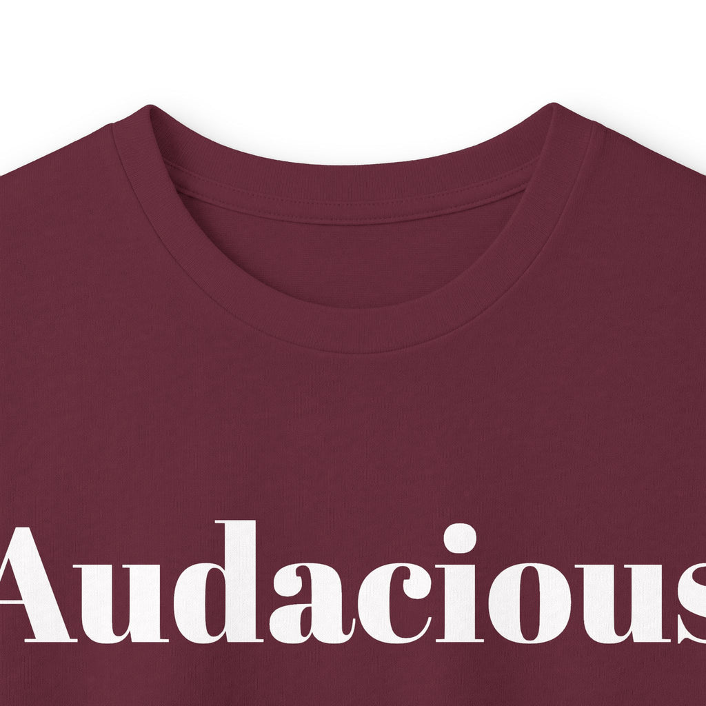 Audacious Long Sleeve Tee — "Audacious in God" Inspirational Faith Shirt