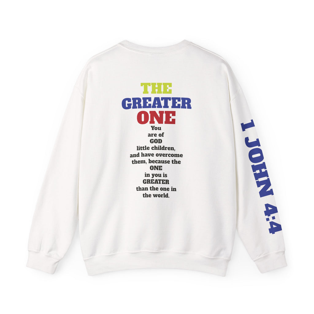 The God Collection sweatshirt | 1 John 4:4 scripture crewneck