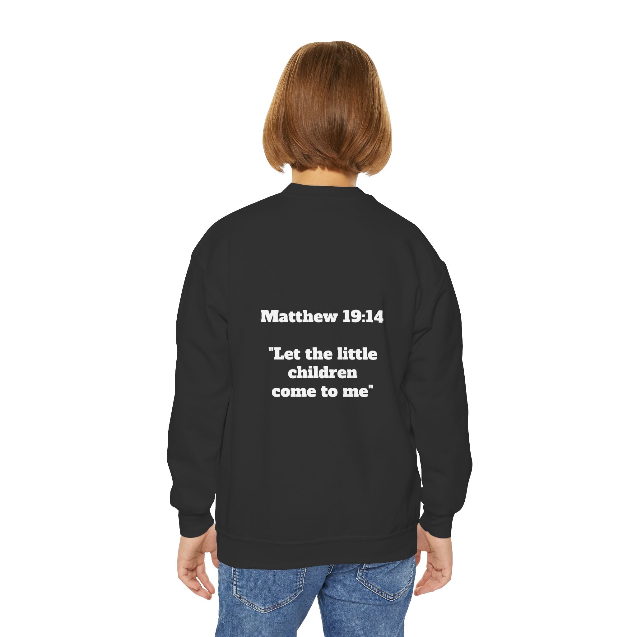Matthew 19: 14 Youth  Sweatshirt