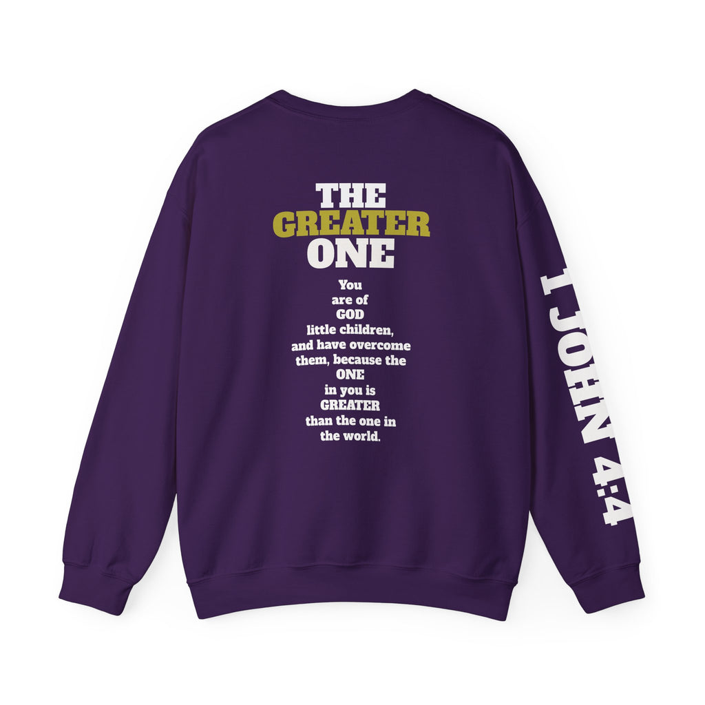 The God Collection sweatshirt | 1 John 4:4 scripture crewneck