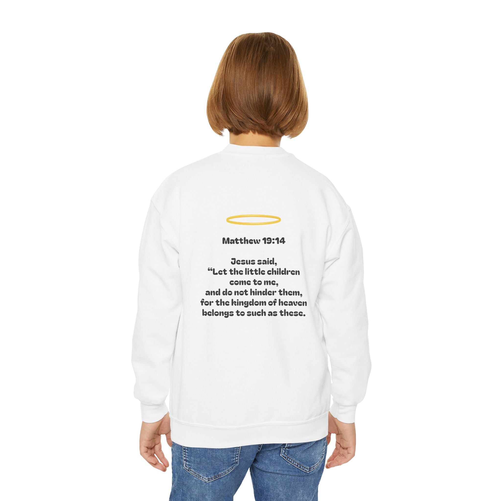 Matthew 19: 14 Youth  Sweatshirt