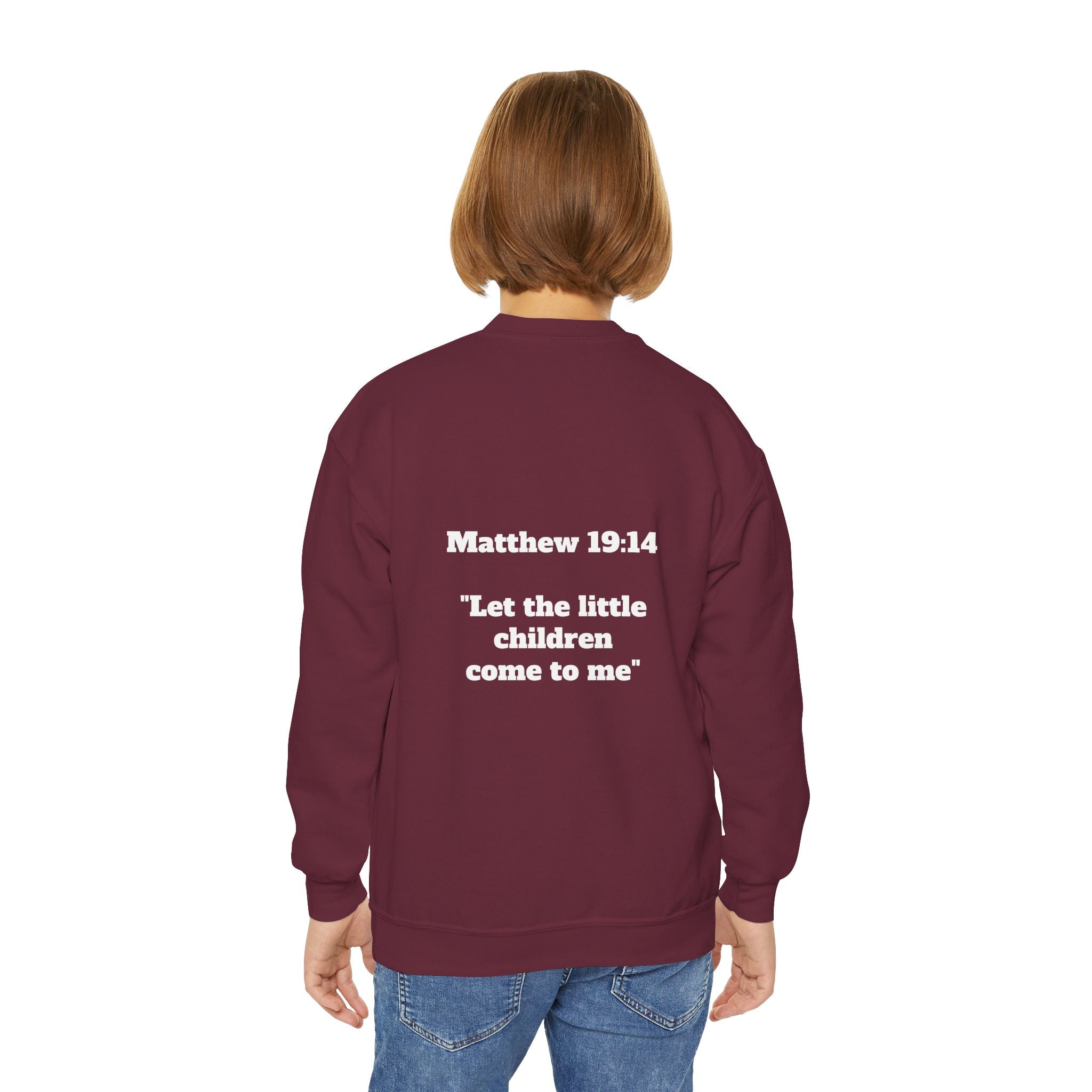 Matthew 19: 14 Youth  Sweatshirt