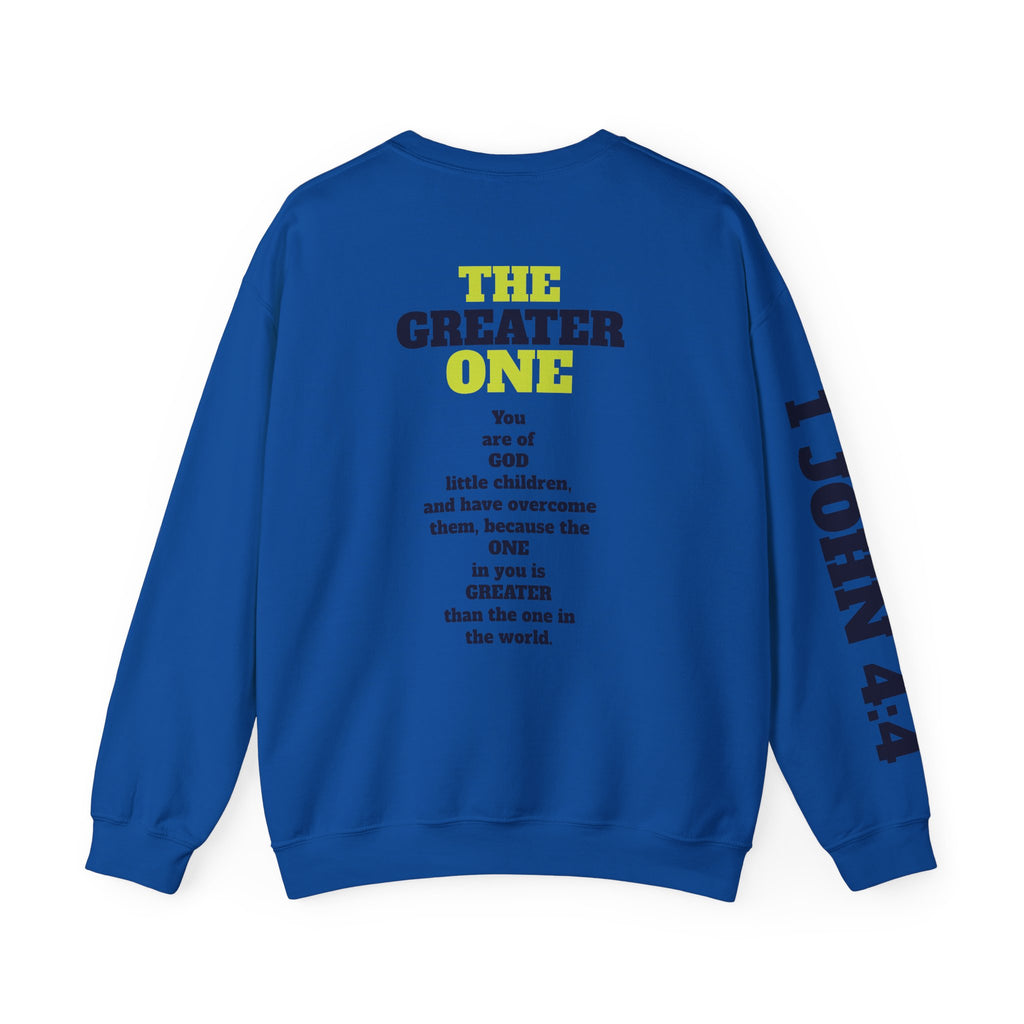 The God Collection sweatshirt | 1 John 4:4 scripture crewneck