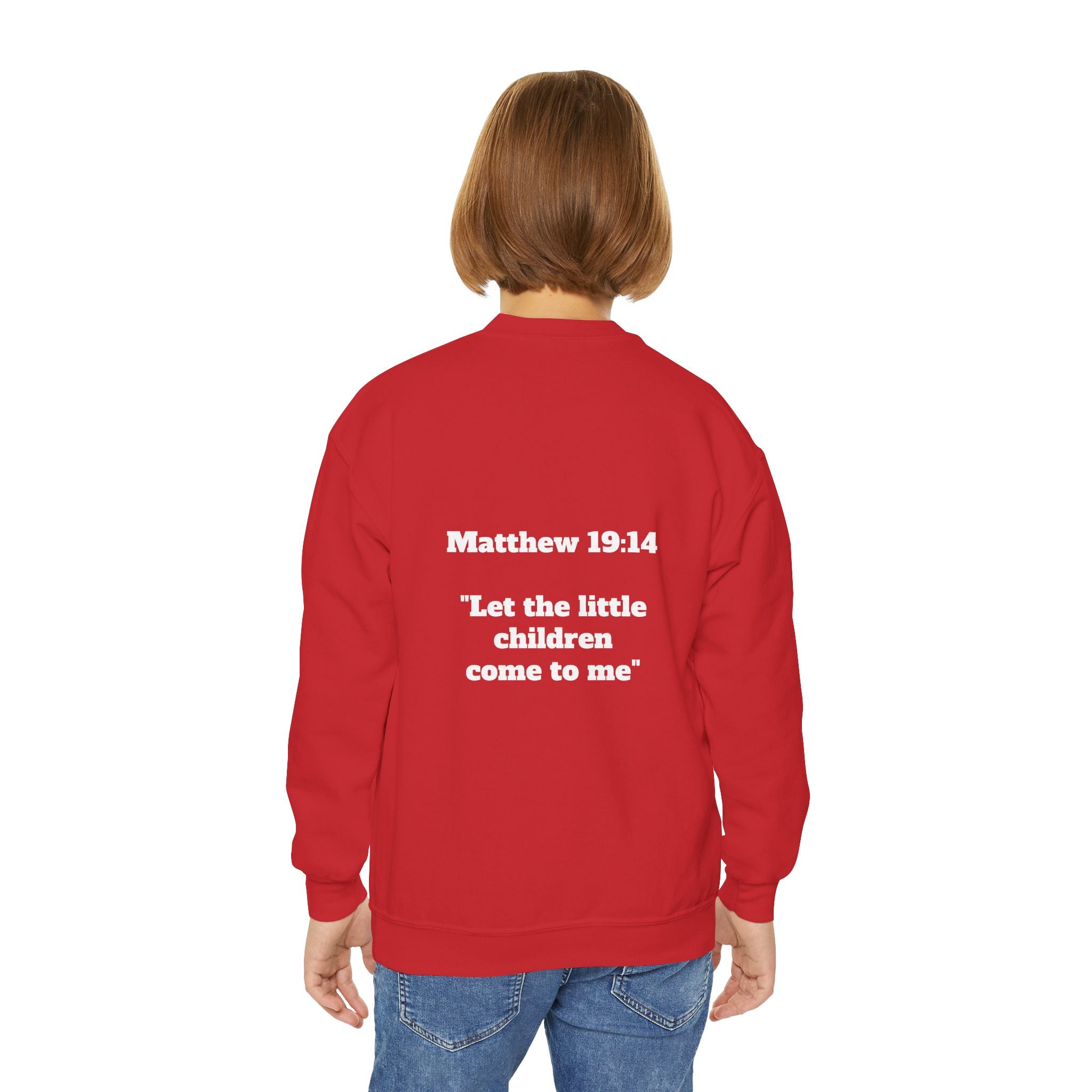 Matthew 19: 14 Youth  Sweatshirt