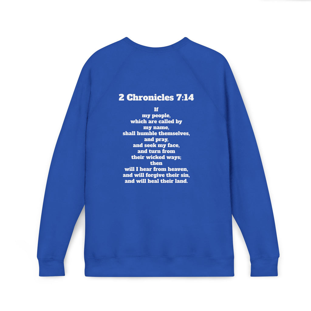 2 Chronicles 7:14 Fleece Raglan Sweatshirt