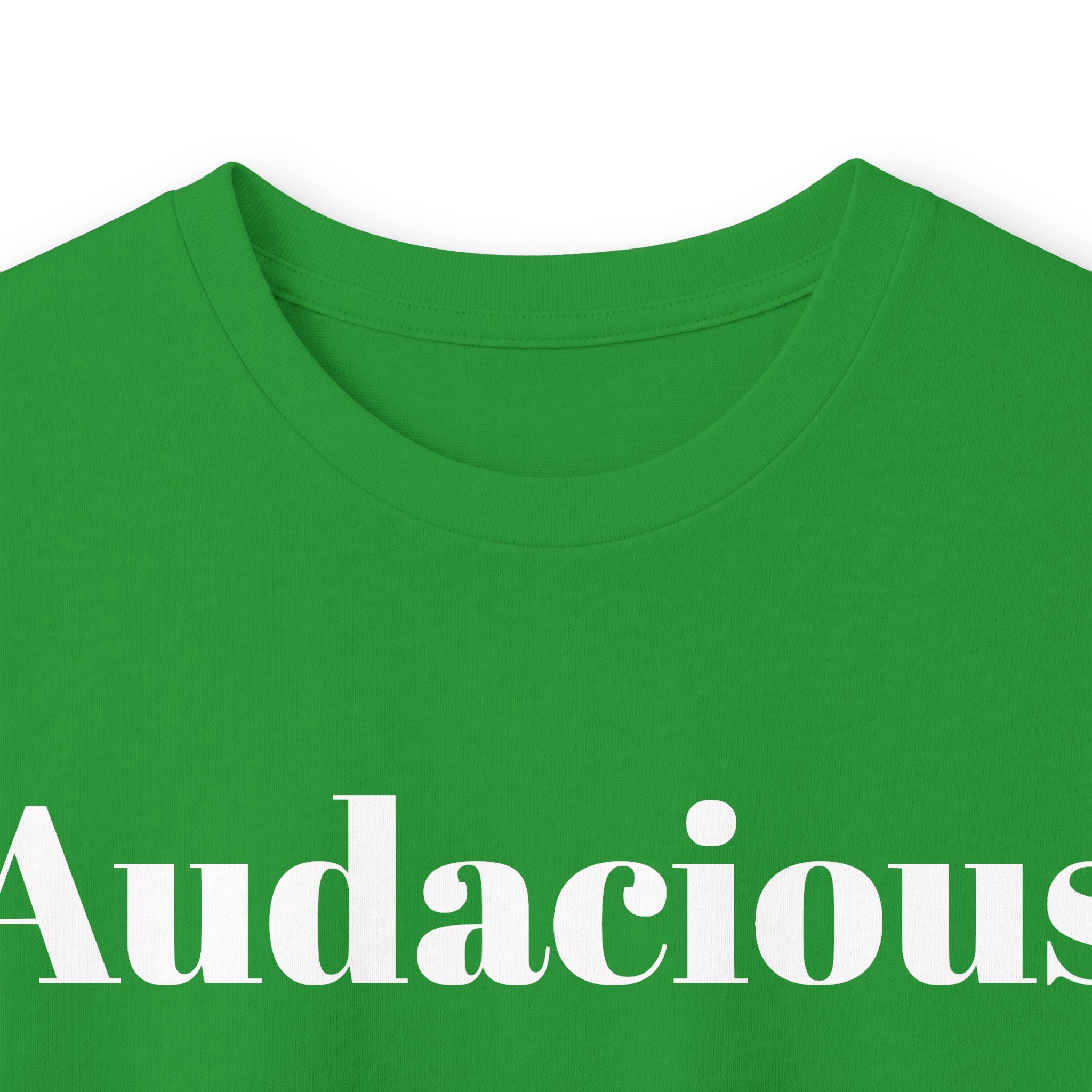 Audacious Long Sleeve Tee — "Audacious in God" Inspirational Faith Shirt