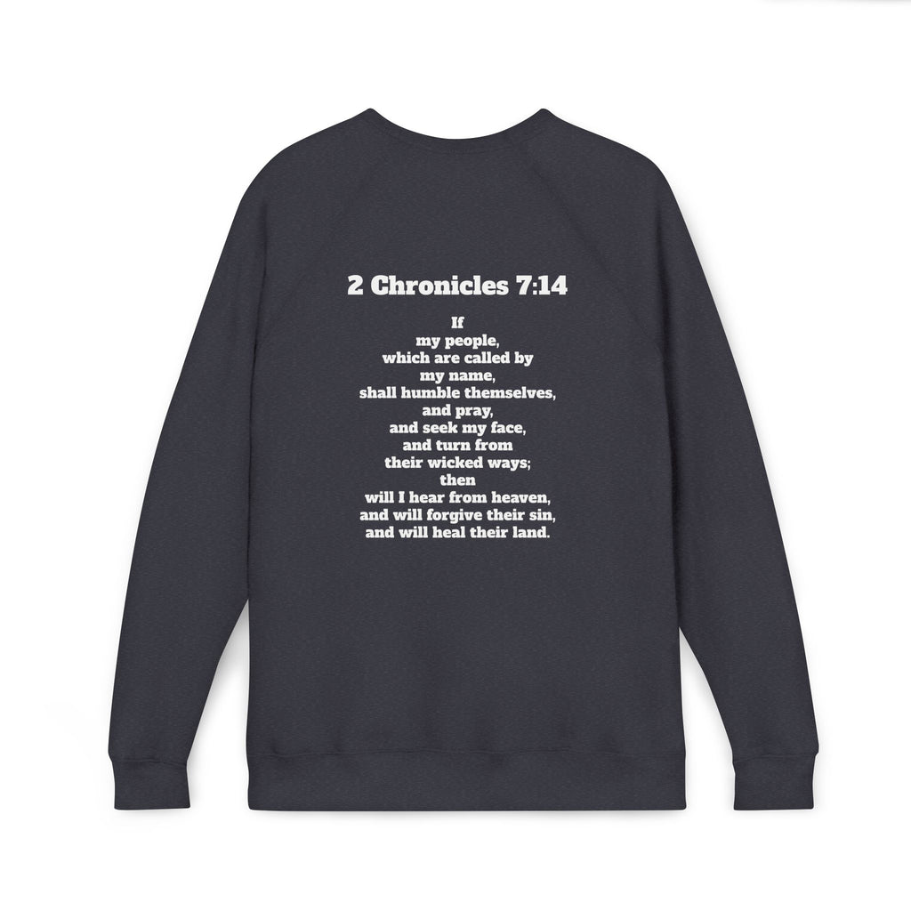 2 Chronicles 7:14 Fleece Raglan Sweatshirt