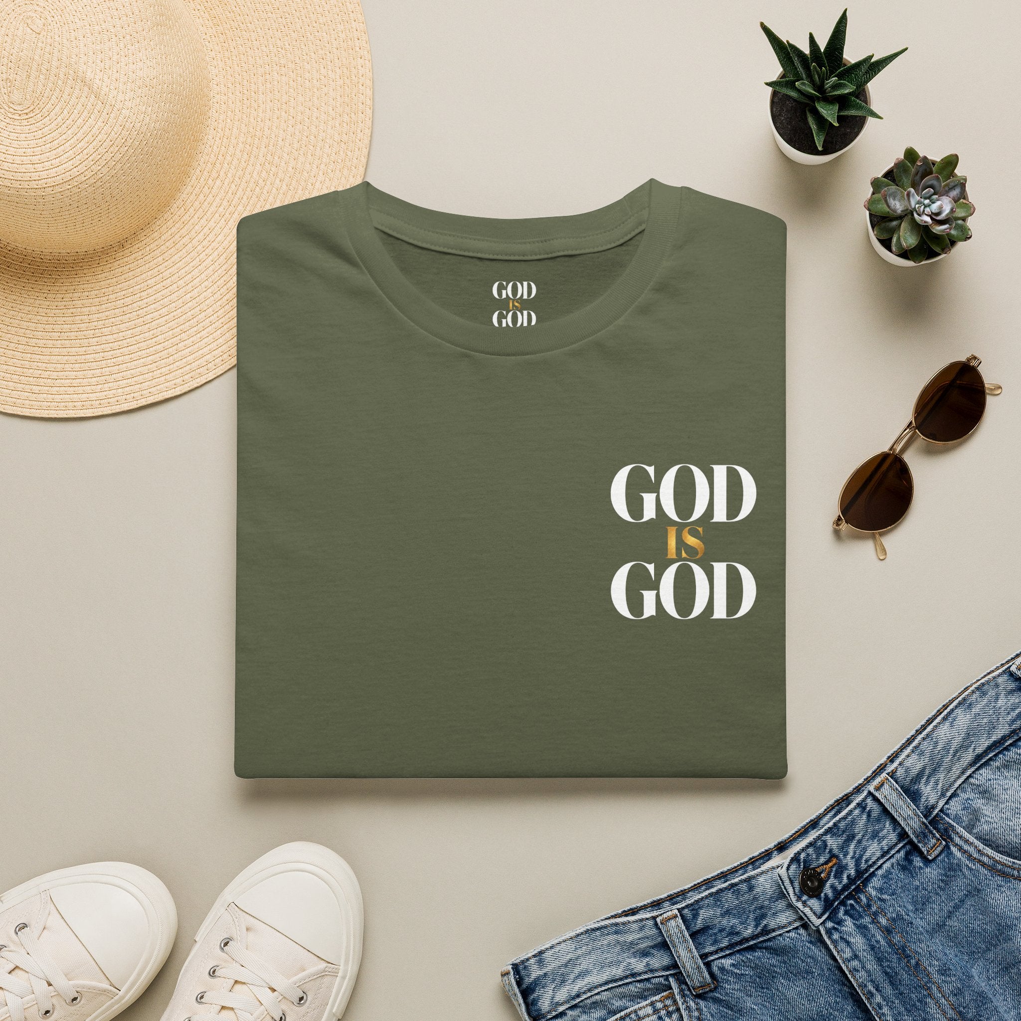 God Is God T-Shirt — Faith Inspired Minimalist Christian Tee