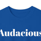 Audacious Long Sleeve Tee — "Audacious in God" Inspirational Faith Shirt