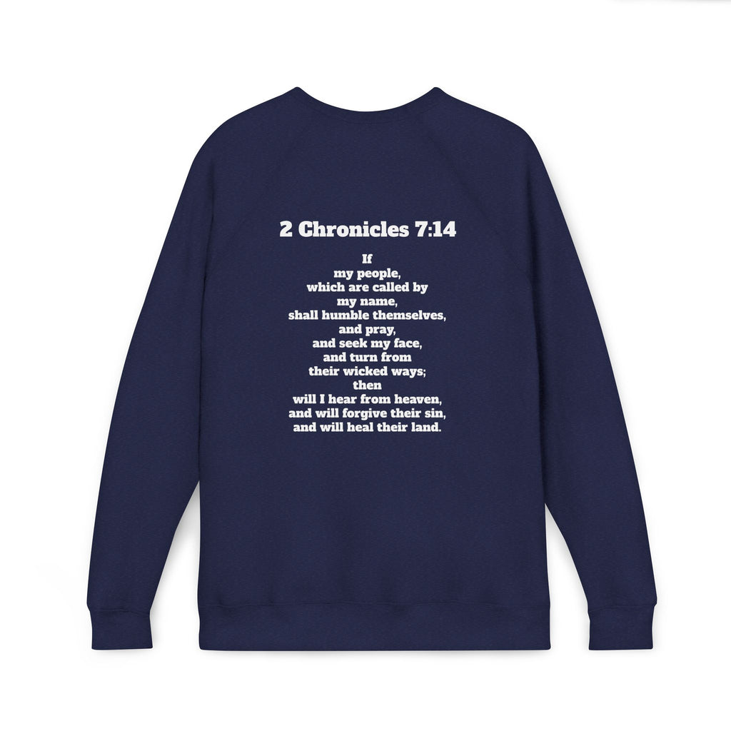 2 Chronicles 7:14 Fleece Raglan Sweatshirt
