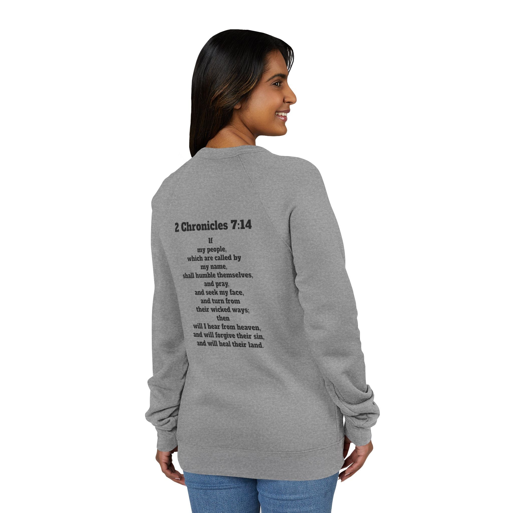 2 Chronicles 7:14 Fleece Raglan Sweatshirt