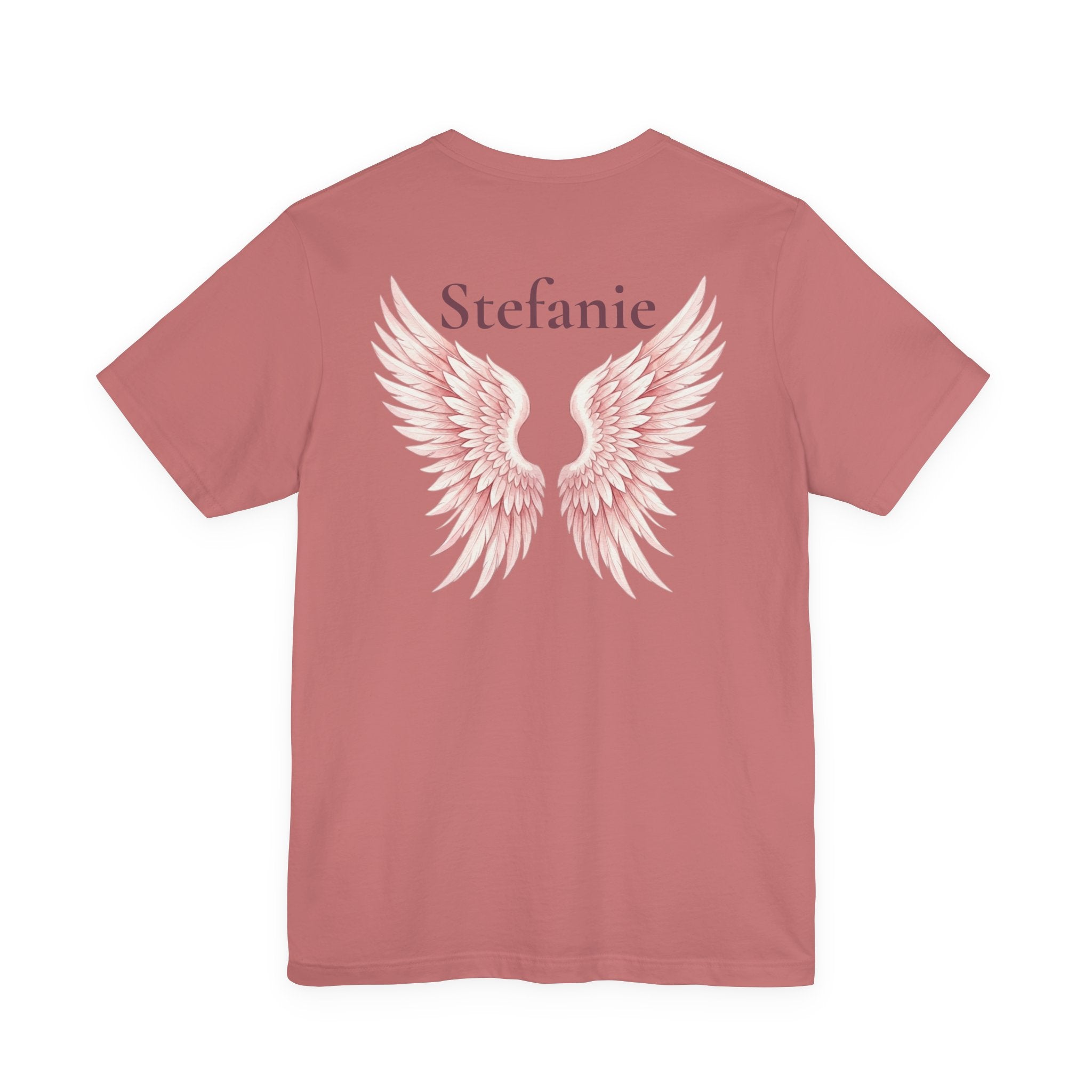 Angel Wings Memorial T‑Shirt – “My Earth Angel Went to Heaven” Personalized Name Tee