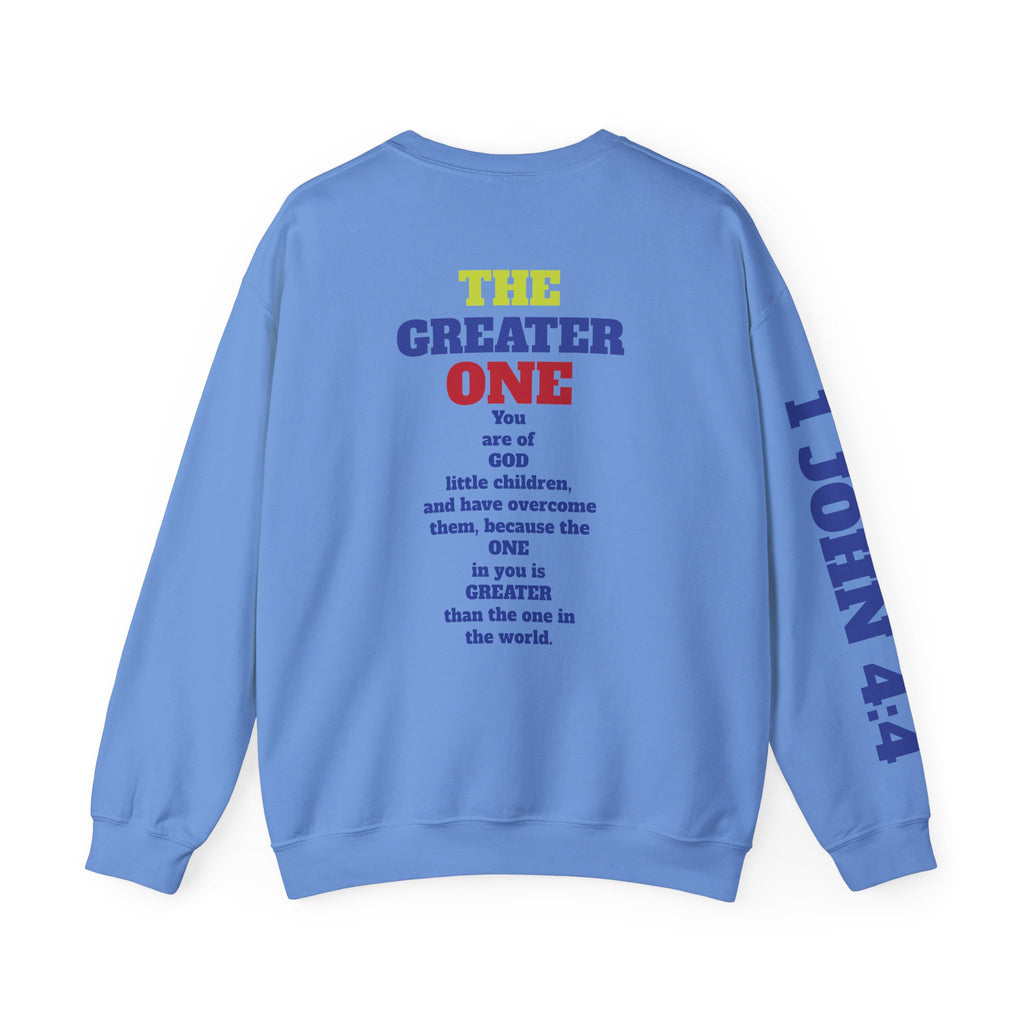 The God Collection sweatshirt | 1 John 4:4 scripture crewneck