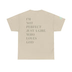 Just a girl who love God Heavy Cotton Tee
