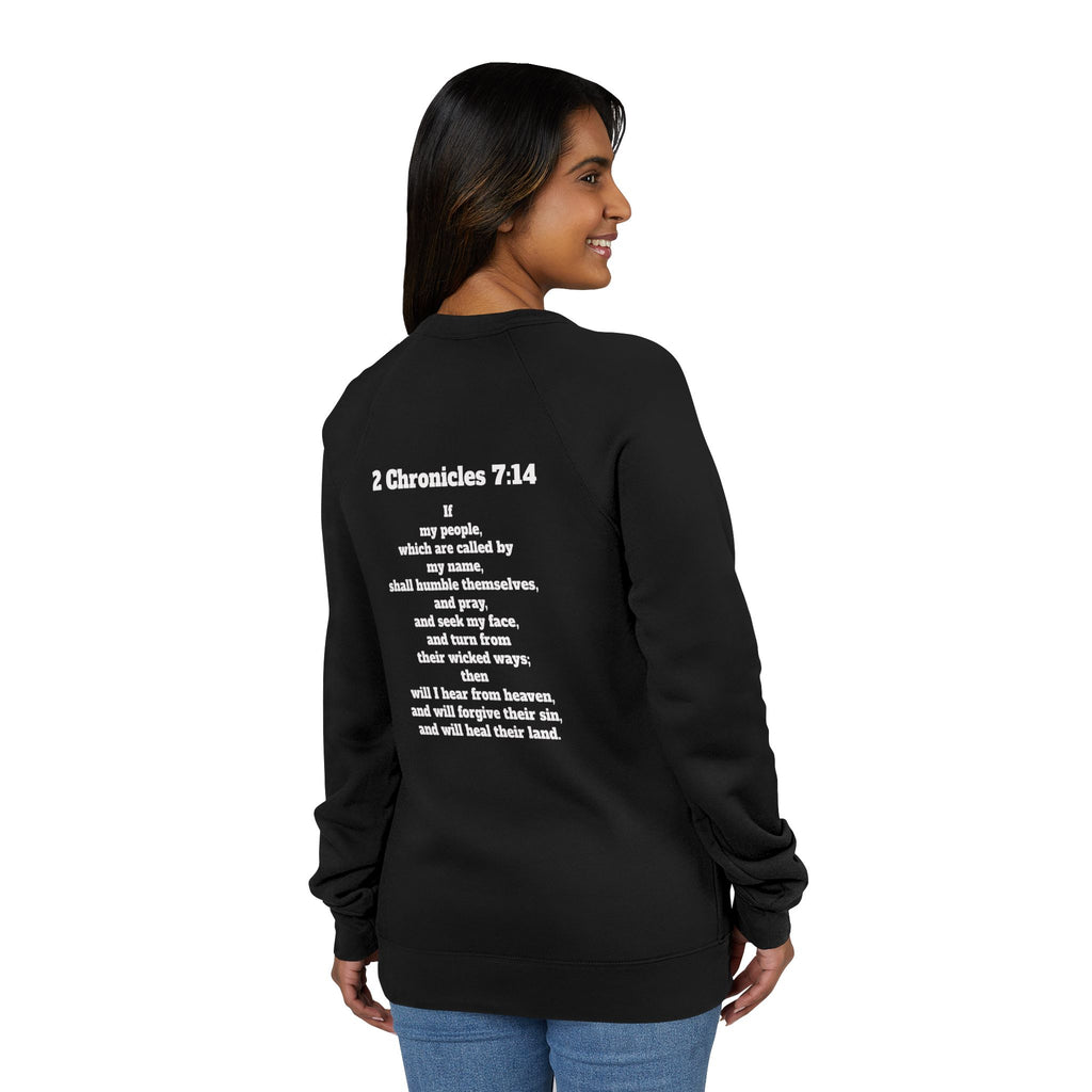 2 Chronicles 7:14 Fleece Raglan Sweatshirt