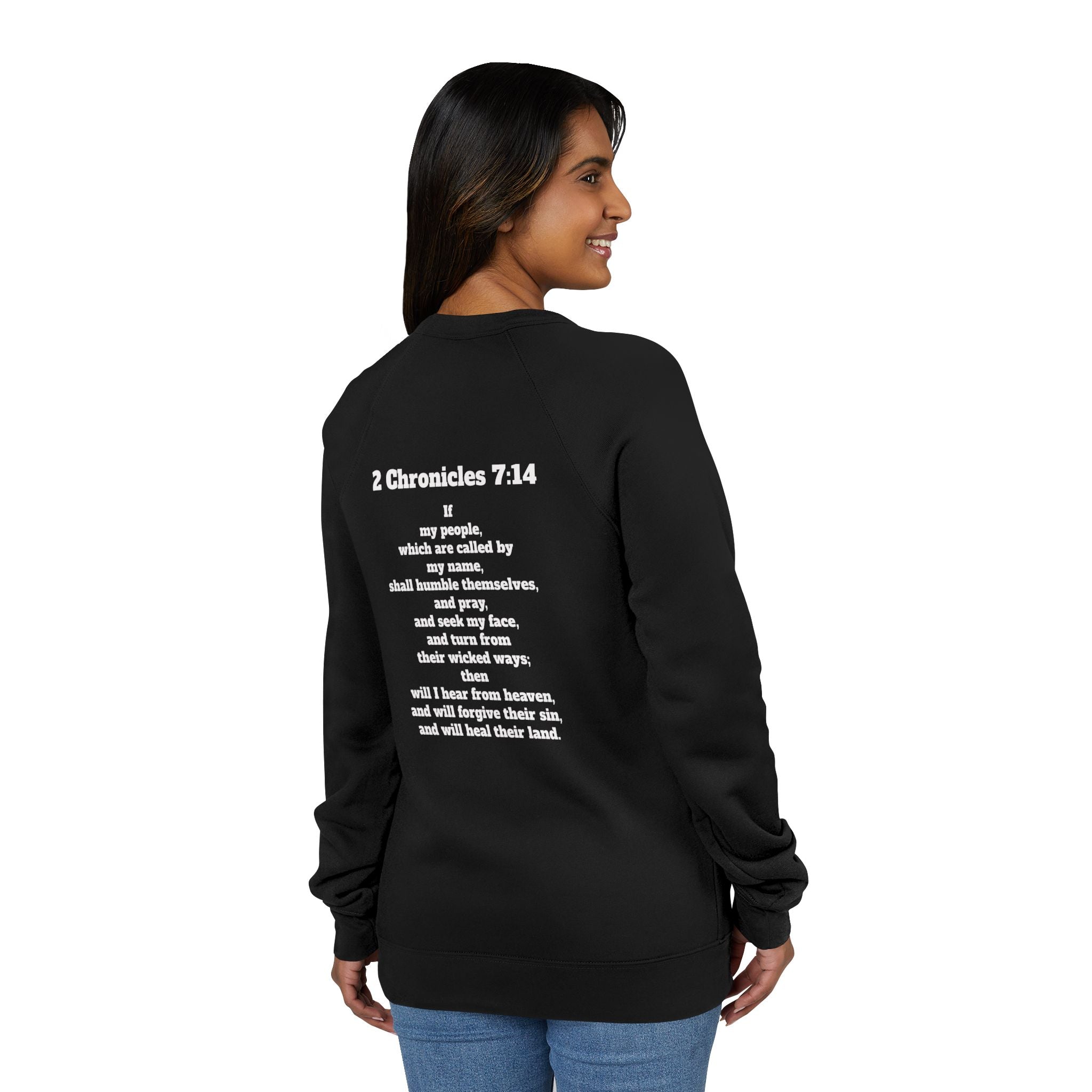 2 Chronicles 7:14 Fleece Raglan Sweatshirt