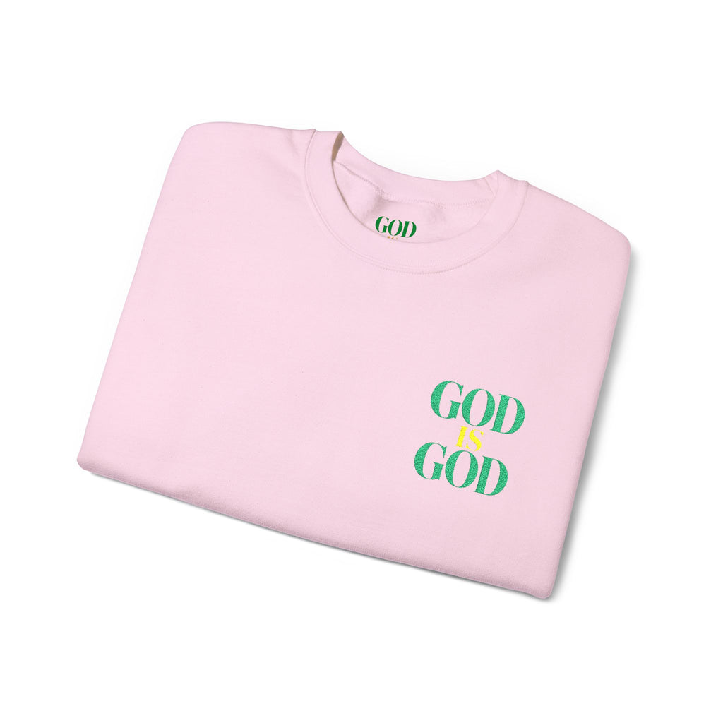God God Crewneck Sweatshirt — Minimal Faith Graphic Pullover