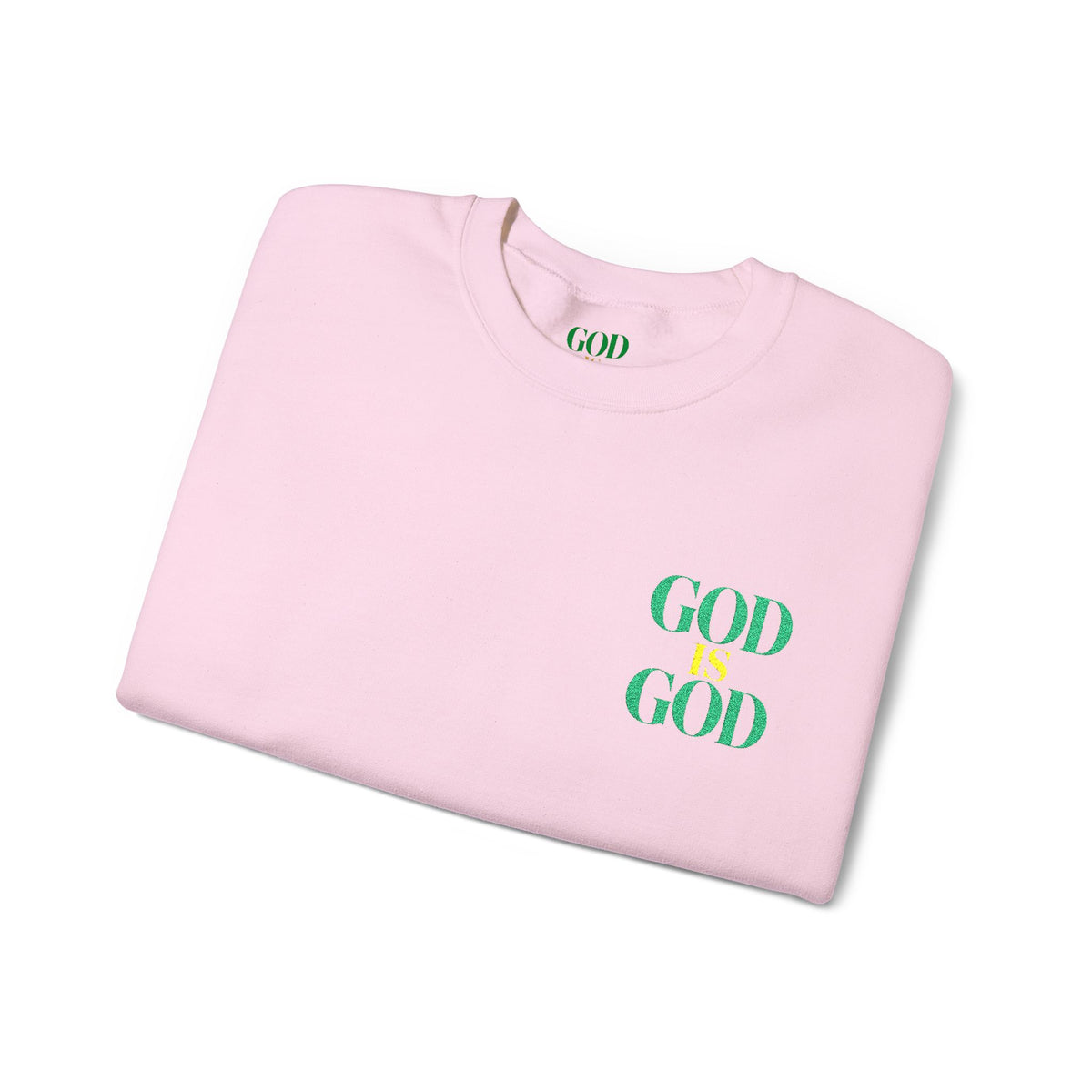 God God Crewneck Sweatshirt — Minimal Faith Graphic Pullover