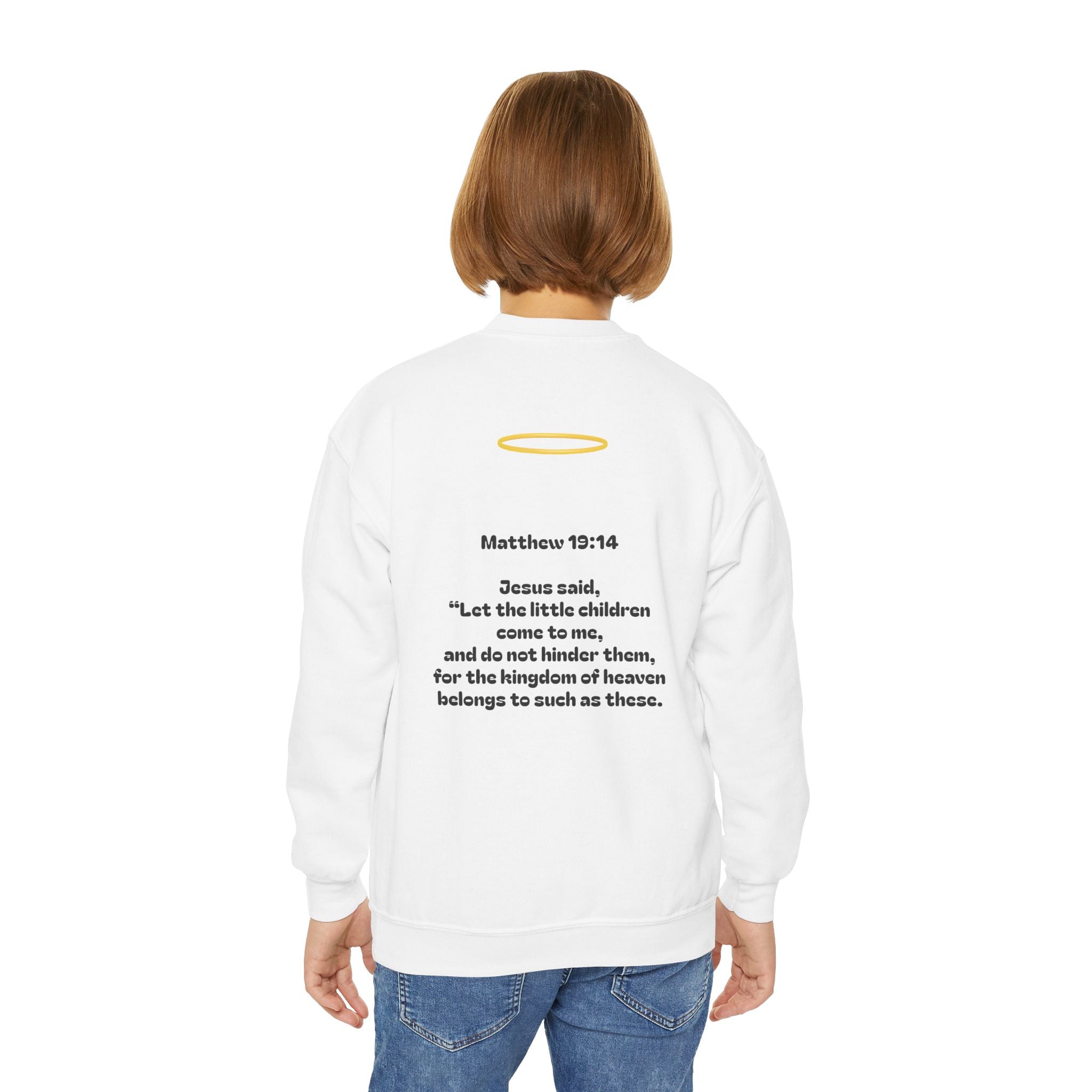 Matthew 19: 14 Youth  Sweatshirt
