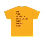 Just a girl who love God Heavy Cotton Tee