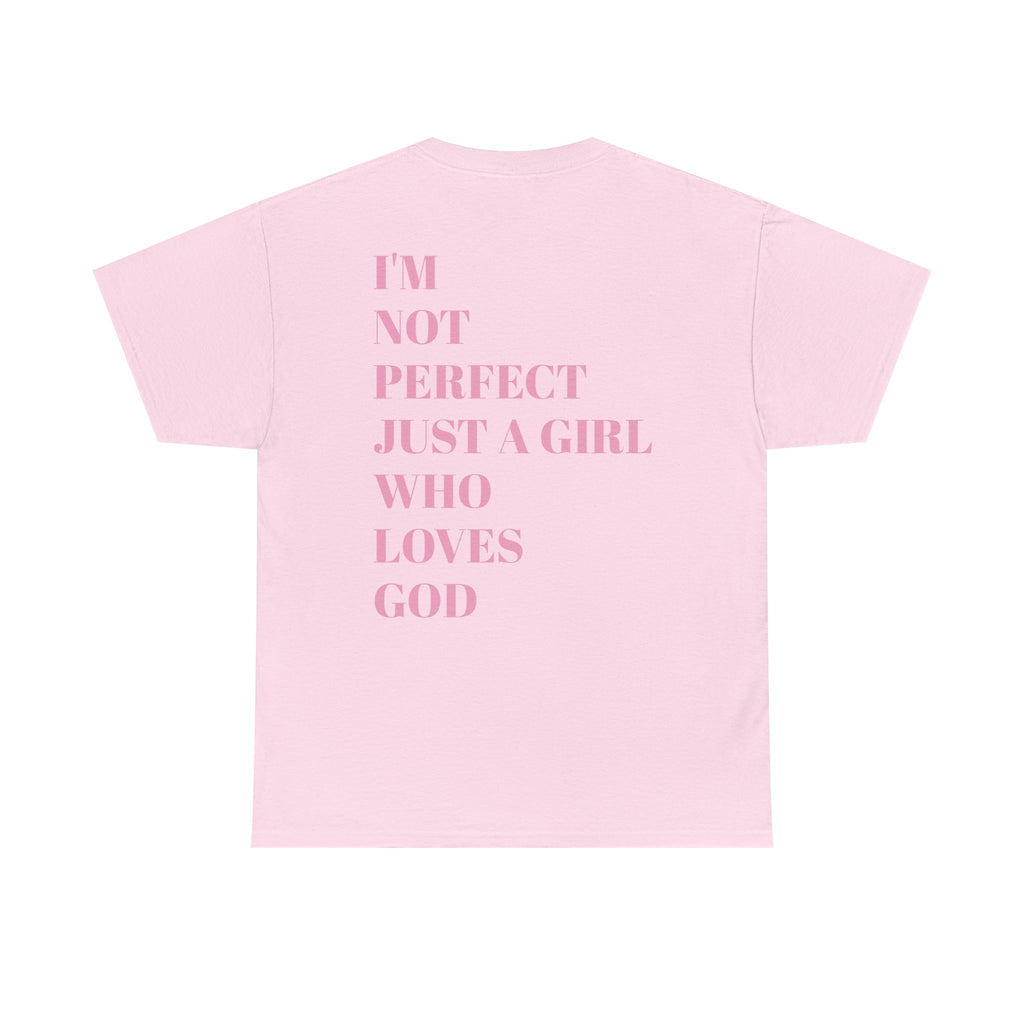 Just a girl who love God Heavy Cotton Tee