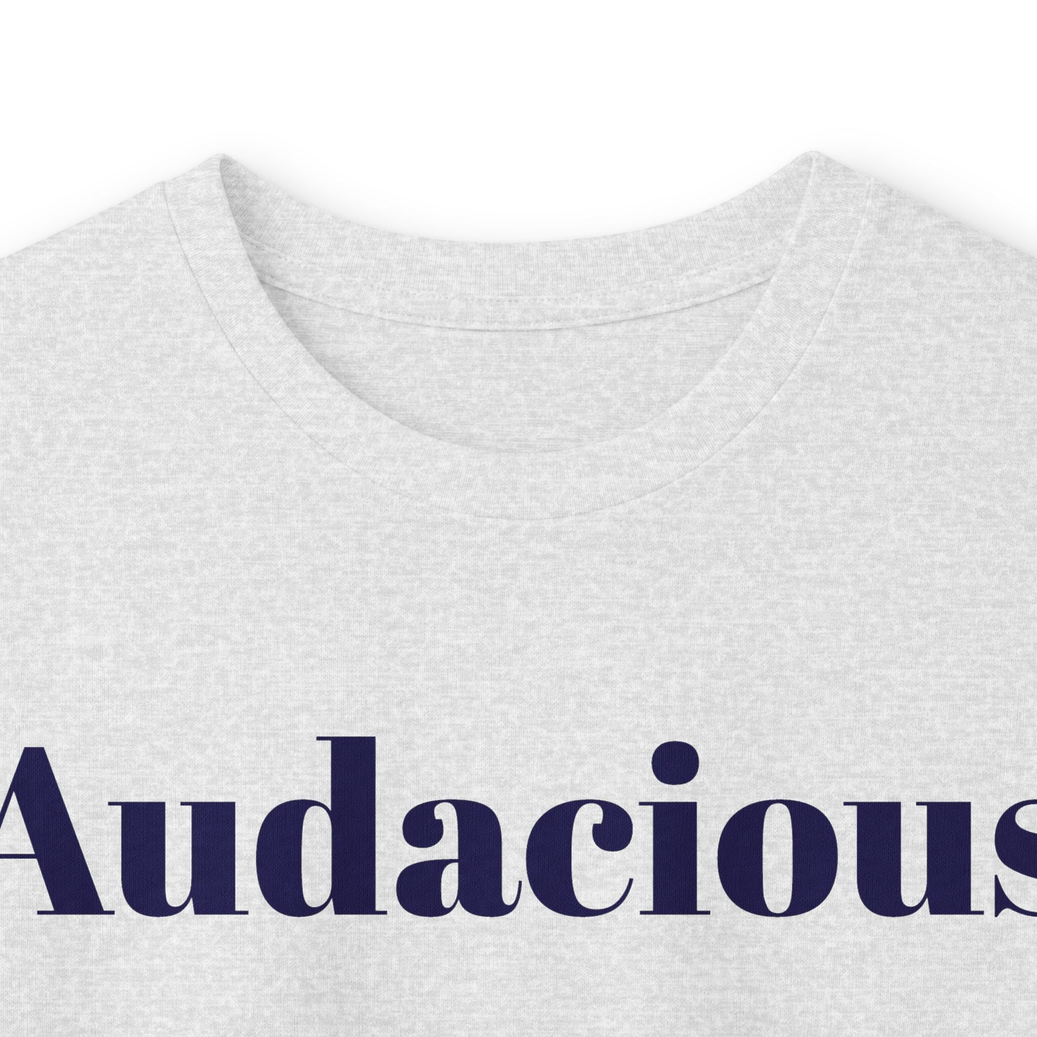 Audacious Long Sleeve Tee — "Audacious in God" Inspirational Faith Shirt