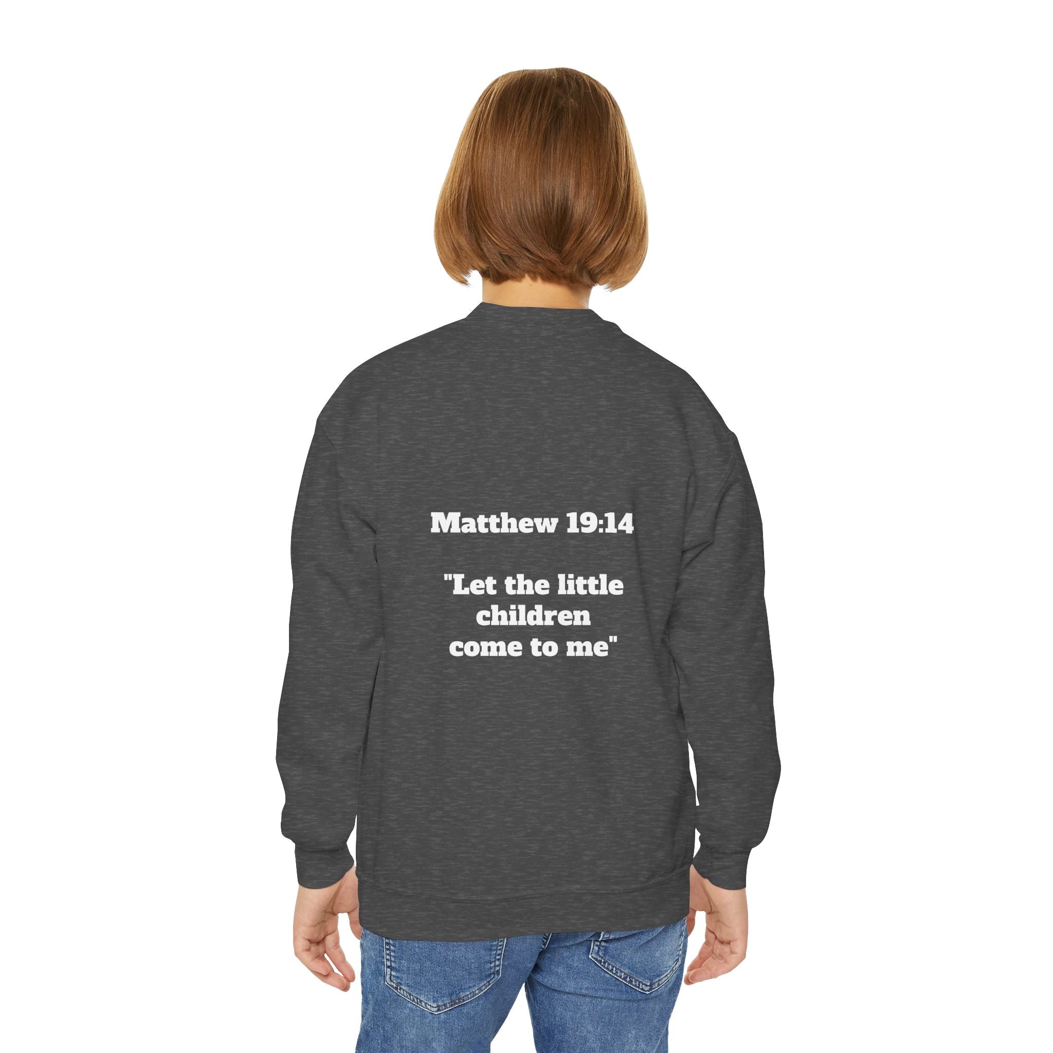 Matthew 19: 14 Youth  Sweatshirt