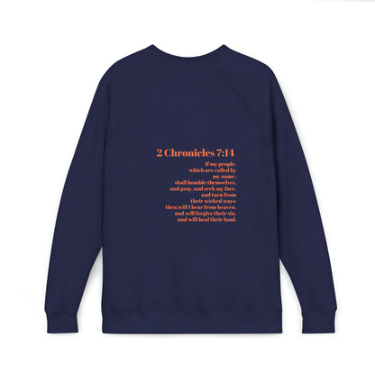 Fleece Raglan Sweatshirt 2 Chronicles 7:14