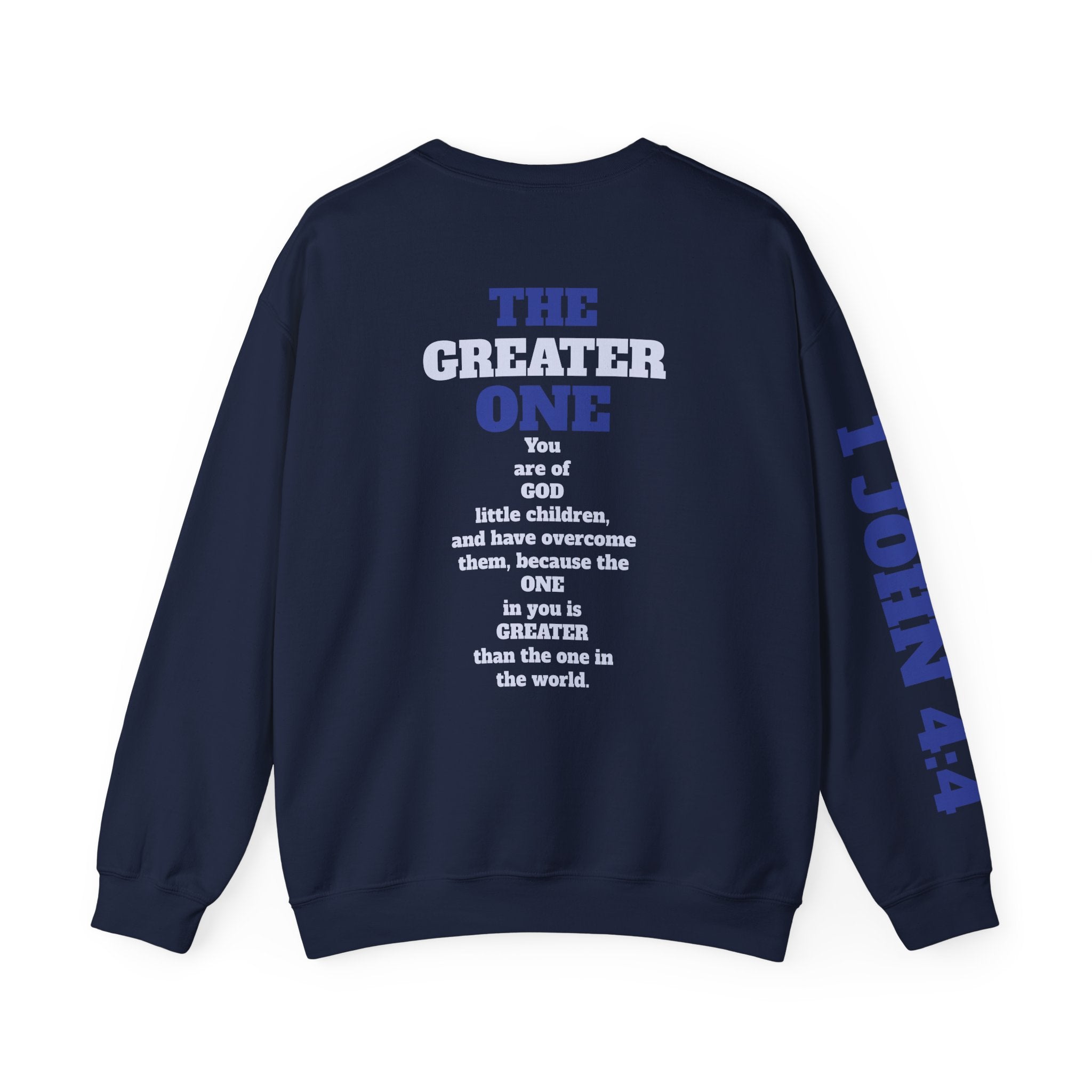 The God Collection sweatshirt | 1 John 4:4 scripture crewneck