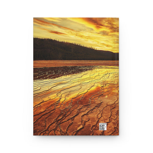 Sunset Landscape Hardcover Journal — Personalized "Camella's Journal" with Psalm 118:24 Inspirational Cover