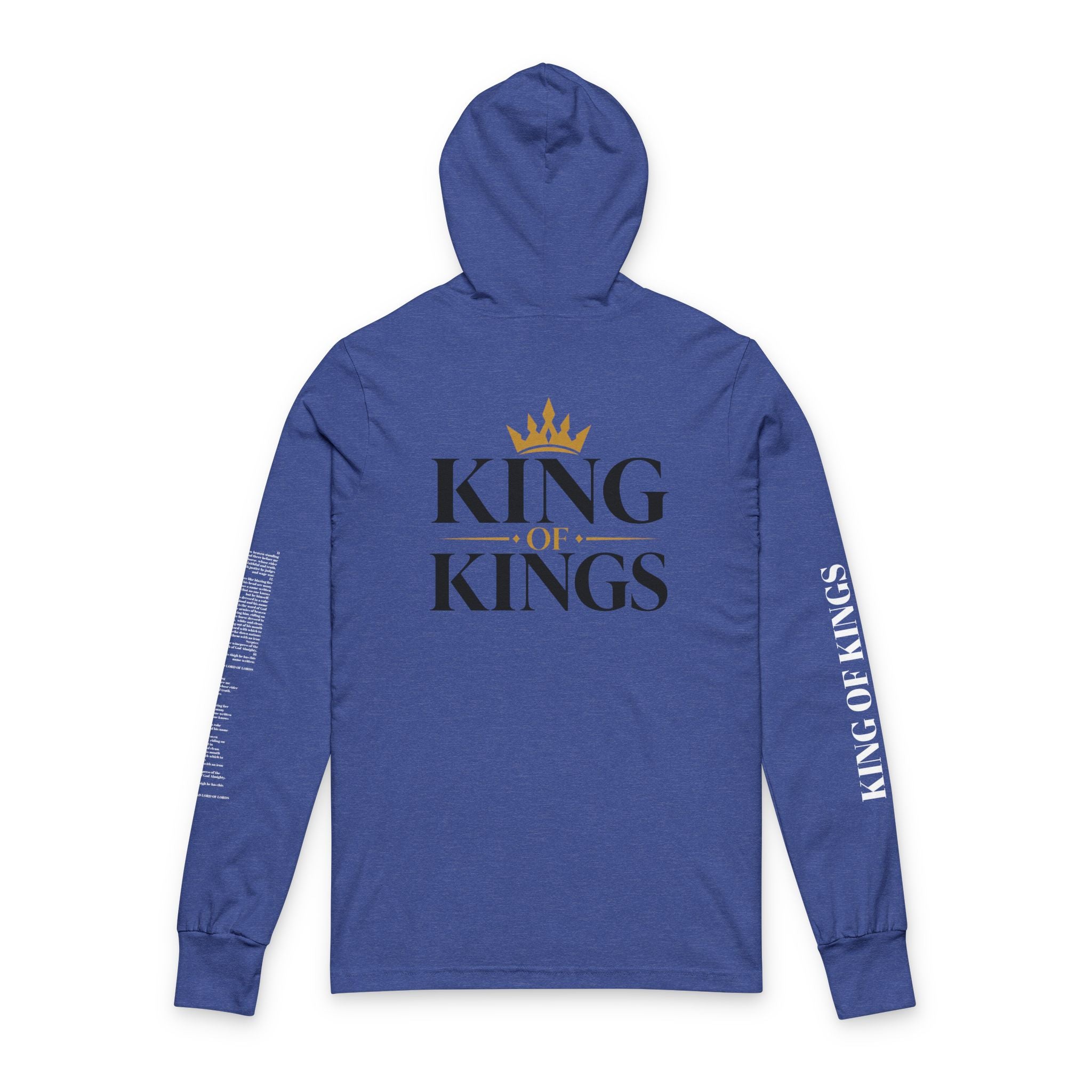 Long Sleeve Hooded Tee — Minimal White Graphic Sleeve Shirt