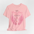 My Earth Angel Went to Heaven Mom Tee —  Angel Wings T‑Shirt