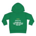 Psalm 127:3 Toddler Hoodie | Halo Graphic Pullover