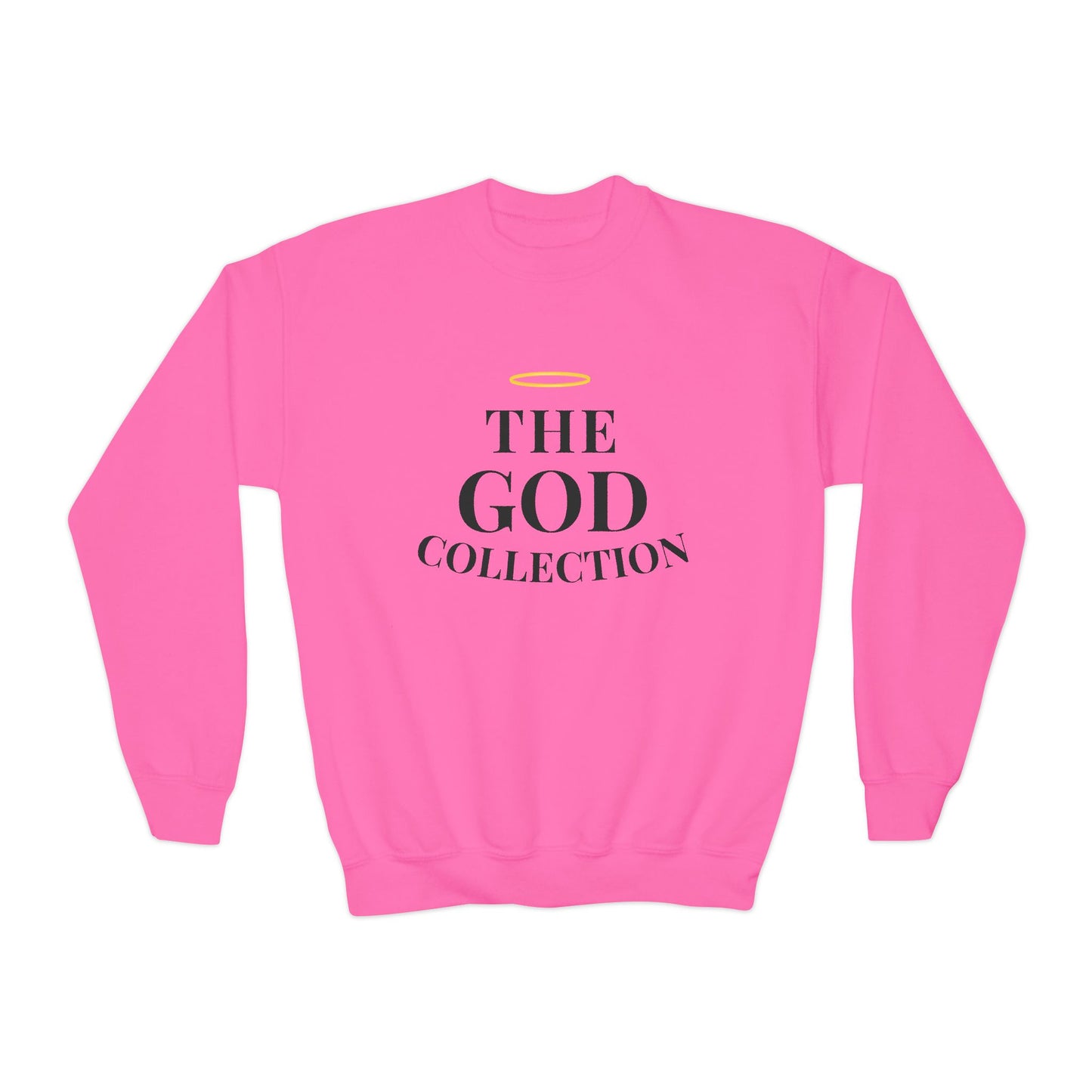 Youth Crewneck Sweatshirt - "The God Collection" with Psalm 127:3 Back (Kids Christian Pullover)