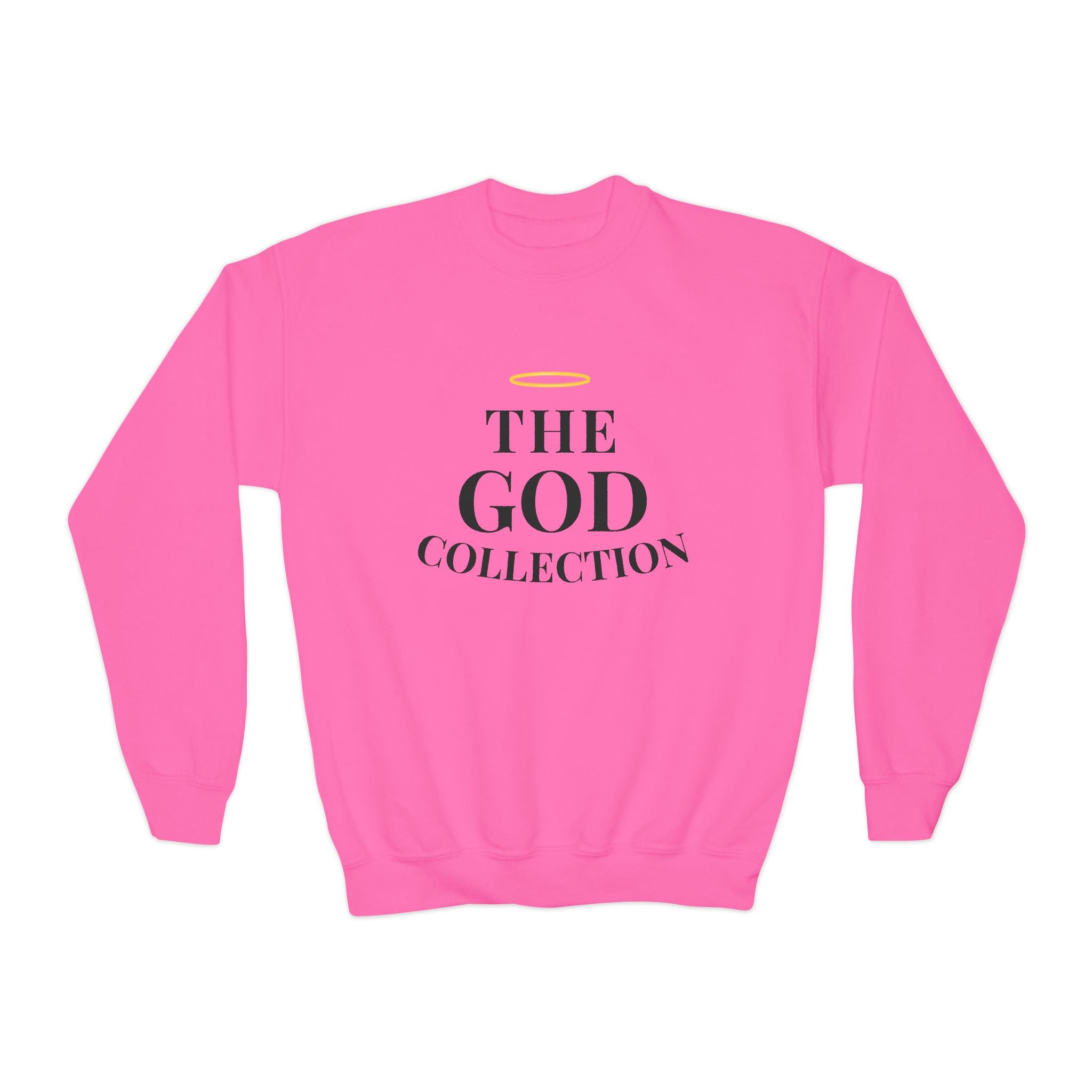 Youth Crewneck Sweatshirt - "The God Collection" with Psalm 127:3 Back (Kids Christian Pullover)