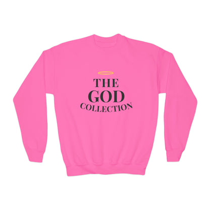 Youth Crewneck Sweatshirt - "The God Collection" with Psalm 127:3 Back (Kids Christian Pullover)