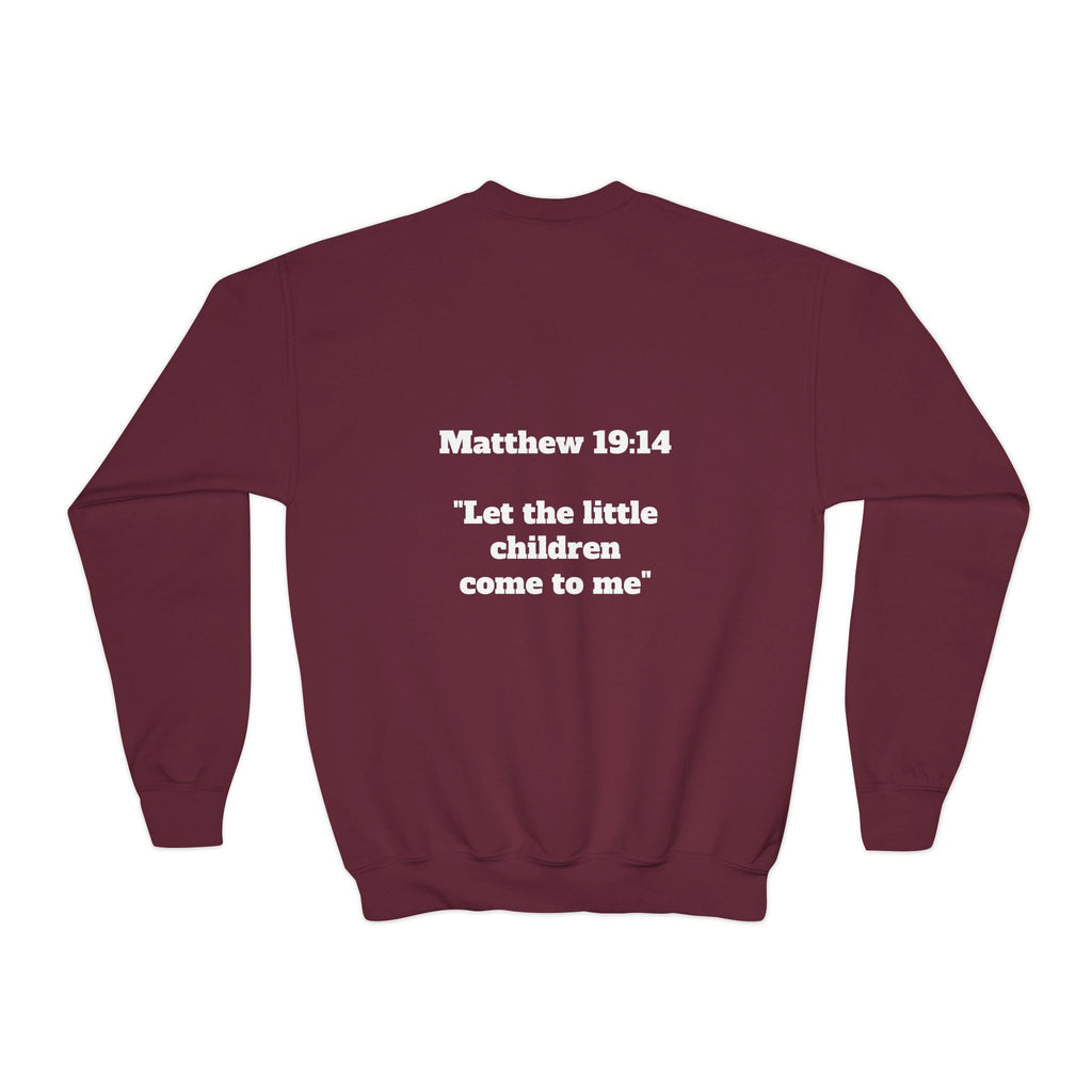 Matthew 19: 14 Youth  Sweatshirt