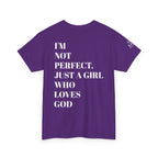 Just a girl who love God Heavy Cotton Tee