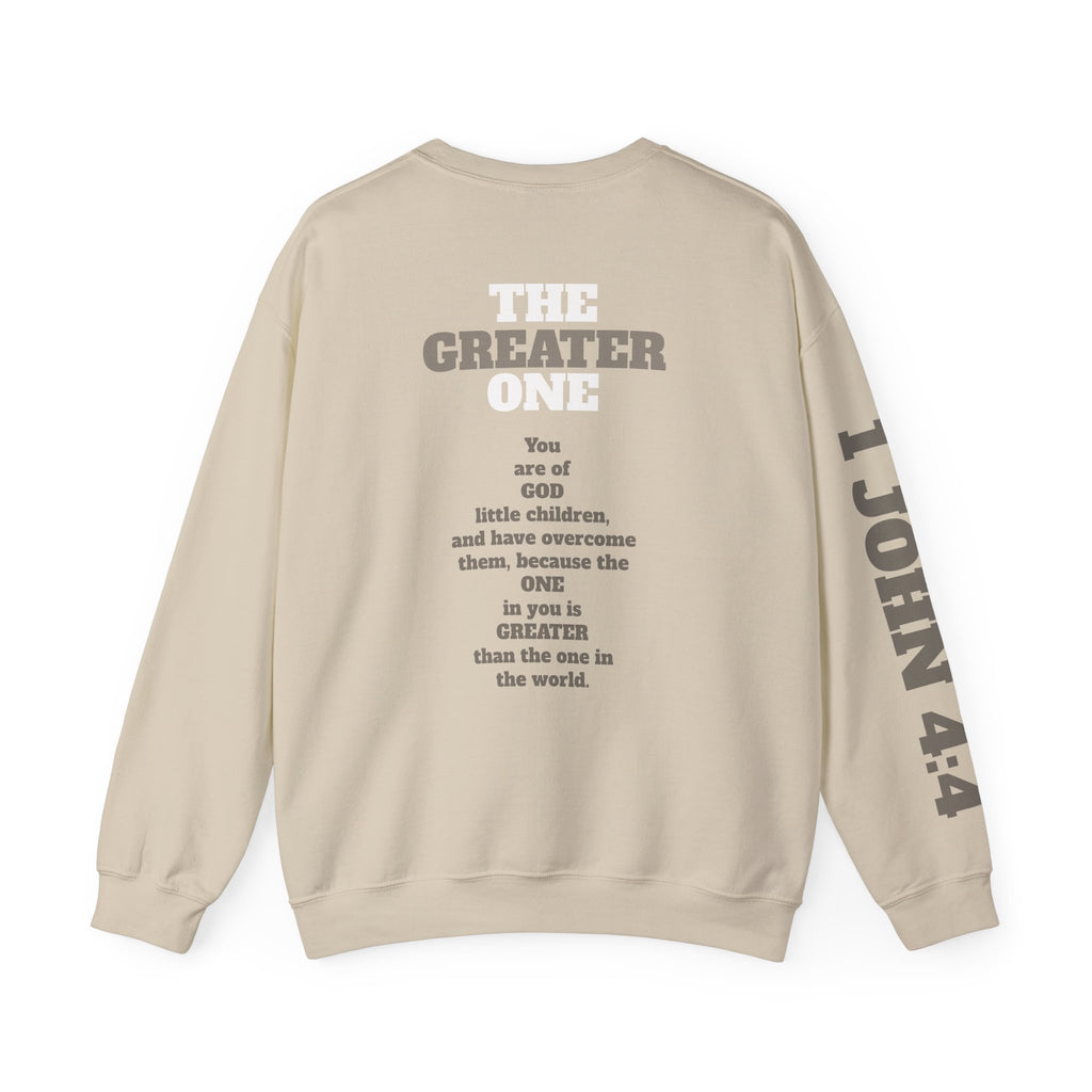 The God Collection sweatshirt | 1 John 4:4 scripture crewneck